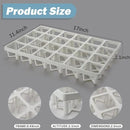 5 Pack Planting Pots Moving Trays for 3 inch(2.7 inch for Exact) Square Nursery Pots, 24 Cell Pots Carrier Holders(White) by GreenHaven Gardens