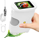 Handheld Microscope for Kids with 2" Screen, Pocket Microscope Magnifying Glass for Kids, Portable STEM Toys for Age 5 6 7 8 9 10 11 12, Photo & Video Edu Gift USB Rechargeable - White by TinyTreasures Baby Boutique