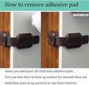 Child Safety Cabinet Locks for Baby Proof,Child Proof Safety Locks for Cabinets,Drawers,Cupboard,Oven,Fridge,8Packs Brown Locks,BAOWEIJD by TinyTreasures Baby Boutique