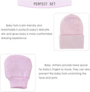 Baby Caps and Mittens Newborn Hospital Beanie Hats No Scratch Gloves Soft Babies Gift Set for Boys Girls by TinyTreasures Baby Boutique