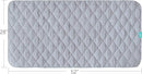 Waterproof Crib Mattress Protector Pad Cover 2 Pack 28" x 52", Anti Slip & Absorbent Waterproof Bed Pads for Standard Crib/Toddler Bed Quilted Machine Washable (Quilted Improved Thickness) Grey by TinyTreasures Baby Boutique