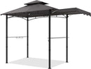MASTERCANOPY 11 x 5 Grill Gazebo with Extra Side Awning Outdoor BBQ Gazebo with 2 LED Lights for Patio Party Backyard Picnic(Dark Gray) by GreenHaven Gardens