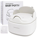 Bebamour Potty Training Toilet 3 in 1 Multi-Functional Potty Seat Detachable Baby Potty Step Stool Anti-Slip Stable Potty Training Toilet with 100 Pack Trash Bags for Baby Toddler Kids(Coffee) by TinyTreasures Baby Boutique