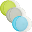 WeeSprout Baby & Toddler Non-Suction Plates with Lids, 100% Food Grade Silicone Plates, Premium Hard Plastic Lids, Unbreakable Design, Microwave & Dishwasher Safe, 3 Pack by TinyTreasures Baby Boutique
