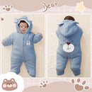 XIFAMNIY Newborn Fleece Footie Jumpsuit Hooded Warm Thicken Winter Outwear Snowsuit for Baby Girls and Boys by TinyTreasures Baby Boutique