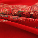 ABREEZE Full Duvet Covers, Bohemian Retro Bedding Set, Coloful Mandala Down Comforter Cover, Boho Floral Style Quilt Cover, 100% Brushed Cotton, 1 Duvet Cover and 2 Pillow Shams,Red by CozyNest Decor