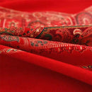 ABREEZE King Duvet Covers, Bohemian Retro Bedding Set, Coloful Mandala Down Comforter Cover, Boho Floral Style Quilt Cover, 100% Brushed Cotton, 1 Duvet Cover and 2 Pillow Shams,Red by CozyNest Decor