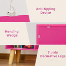 LEYAOYAO Bookshelf,3 Tier Book Shelf with Legs,Pink Modern Bookshelf,Large Freestanding Open Modern Bookshelves,Display Bookcases Decor Furniture for Nursery