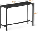 ODK 47 Inch Outdoor Bar Table, Patio Counter Bar Height Table with Weather Resistant Waterproof Top for Garden, Hot Tub, Yard, Balcony, Poolside, Indoor (Black) by CozyNest Decor