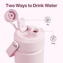 Insulated Water Bottle with Straw - Encool Stainless Steel Water Bottle, Leak-Proof, BPA-Free, Double Wall Vacuum Keeps Cold for 24 Hours for Sports, Travel, School (26 oz, Cotton Candy) by CozyNest Decor