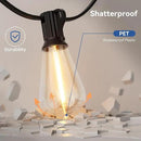 100 FT Outdoor String Lights for Outside, IP65 Waterproof ST38 LED Shatterproof Bulbs, Dimmable & Timable, 3 Light Modes, Hanging Patio Edison Lights for Porch Backyard Cafe Bistro by CozyNest Decor