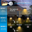 [4 Packs] Solar Outdoor Lights Motion Sensor Solar Security Lights Waterproof with 3 Lighting Modes Solar Powered Wall Lights Outside for Garden Fence Yard,Brown Warm by GreenHaven Gardens