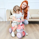 YGJT Baby Balance Bike for 1 + Year Old Boy and Girl, Indoor Outdoor Non-Pedal Baby Walker Toys for 10-36 Months Toddlers, Silent Wheels, 1st Birthday Gift, Kids First Bike Pink Mouse by TinyTreasures Baby Boutique