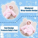 Fairy Baby Newborn Baby Winter Snowsuit Bear Thick Romper Footie Double Zip Hooded Jumpsuit Fleece Coat Infant Boy Girl 0-12M by TinyTreasures Baby Boutique