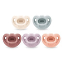 NUK 100% Silicone Comfy Orthodontic Pacifiers, 0-6 Months, Pink Fashion, Timeless Collection, 5 Count by TinyTreasures Baby Boutique