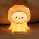 Cute Lion Night Light for Kids, Rechargeable Nursery Lamp with Timer, 3 Brightness Levels & Warm Light, Soft Silicone Baby Night Light, Tap Control, Gift for Toddlers by TinyTreasures Baby Boutique