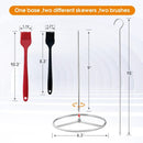 Fengzhe Stainless Removable Vertical Skewer Grill - Brazilian Barbecue Meat Spit Rack, with 1 Hook, 1 Spike, & 2 Brushes, Perfect for Grilling Steak, Whole Chickens, Whole Fish, Large Cuts of Meat. by GreenHaven Gardens