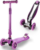 3 Wheel Scooter for Kids Ages 6-12,Kids Scooter with Light Up Wheels, Sturdy Deck Design, and 4 Height Adjustable Suitable for Kid Ages 3-12 by TinyTreasures Baby Boutique
