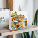 Highland Cow Funny Bathroom Decor, Highland Cow Gifts, Highland Cow Decor,Highland Cow Nursery Decor,Wooden Box Decor Sign for Home Farmhouse Office Living Room Table Shelf Tiered Desk by CozyNest Decor