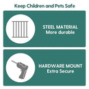 Babelio 26-43" No Bottom Bar Baby Gate for Babies, Elders and Pets, 2-in-1 Hardware Mount Dog Gate for The House, Stairs and Doorways, with Large Walk Thru Door, Black Wood Pattern by TinyTreasures Baby Boutique