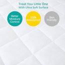 Mini Crib Mattress Protector Sheets Fitted Waterproof Mini Crib Mattress Protector Pad Cover White 2 Pack Quilted 38" x 24" by TinyTreasures Baby Boutique