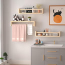 Nursery Floating Shelves for Kids Room, Set of 3 Wall Book Shelves for Kitchen Living Room, Book Shelf Wall Mounted for Baby Kids Bedoom Bathroom (Nature, 24inch Set 3) by TinyTreasures Baby Boutique