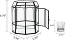Ferrisland Glass Terrarium Plants with Lid, Black Geometric Terrarium Jar for Succulent Air Carnivorous Plant Moss Snail, Birdcage Shape Tabletop Greenhouse Indoor Decor DIY Presents (Only Terrarium) by GreenHaven Gardens
