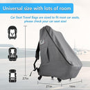 Car Seat Travel Bag with Wheels Heavy Duty Water-resistant Protective Cover for Airplane Travel & Rolling Design, Padded Handle,Padded Adjustable Strap (Grey) by TinyTreasures Baby Boutique