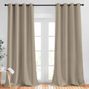 NICETOWN Bedroom Curtains Blackout Draperies - Noise Reducing Thermal Insulated Window Decorative Blackout Draperies/Drapes for Kid's Room (1 Pair, 52 x 95 inches in Taupe) by TinyTreasures Baby Boutique