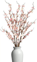 4Pcs Cherry Blossom Branches Artificial Flowers for Spring Summer Indoor Decoration,Faux Long Stem Artificial Flowers for Wedding Home Office Bedroom Party Table Centerpieces Decor (Pink) by CozyNest Decor