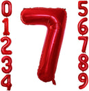 GOER Red Foil Balloons Number 7,Huge Number Balloons for 7th 77th Birthday Party Supplies Anniversary Decorations (3 pcs,42 inch,32 inch,16inch) by TinyTreasures Baby Boutique