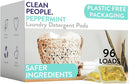 The Clean People Laundry Detergent Pods - Hypoallergenic Laundry Pods - Ultra Concentrated, Recyclable Packaging, Stain Fighting - Peppermint, 96 Pack by TinyTreasures Baby Boutique