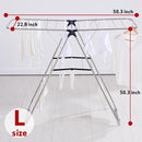 TRES BELLE 25NEW Stainless Steel Clothes Drying Rack(L)–Foldable,Lightweight,Anti-Slip Elastic Rods,Made in Korea,Indoor & Outdoor Use,Rust-Resistant,Towels Drying,Underwear,Baby Clothes–L Sizes by TinyTreasures Baby Boutique