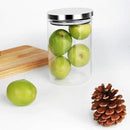 SIXAQUAE Glass Food Storage Containers Jar Stainless Steel Lids 2 Packs 1000ml Airtight Canister Organization Sets Stackable… by CozyNest Decor