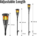 Solar Torch Light with Flickering Flame, 4 Pack Waterproof Bamboo Torches Hand-Woven Rattan Solar Tiki Torches for Outside Patio Yard Garden Lawn (Black-4 Pack) by GreenHaven Gardens
