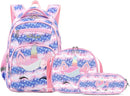 Cusangel Girls Backpack with Lunch Box Pencil Case,Cute Multi Compartment Preschool Elementary Primary Backpack for Girls Sky Unicorn 3pcs Backpack for Girls by TinyTreasures Baby Boutique