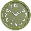 Wall Clock Small Analog 8 Inch Silent Non Ticking Battery Operated Modern Simple Decorative for Kitchen Office Bedroom Bathroom Living Room(Olive Green) by CozyNest Decor
