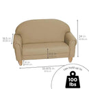Children's Factory As We Grow Toddler Sofa, Flexible Seating for Daycare or Preschool, Kids Reading Couch, Playroom Furniture, Buff by CozyNest Decor