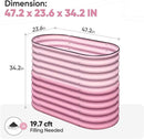 KING BIRD Raised Garden Bed 2.85 ft Tall 6 in 1 Galvanized Planter Garden Box Outdoor for Gardening, Deep Root Vegetables, Flowers 47.2X23.6X34.2 in, Pink by GreenHaven Gardens