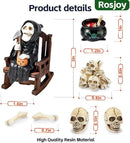 Halloween Fun Miniature Grim Reaper Figurine,Gothic Horror Resin Grim Reaper Decor,for Bookshelf Decor,Desk Trinkets,Collectible,Party Gifts by CozyNest Decor