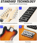 Donner 30 Inch Kids Electric Guitar Beginner Kit TL Style Mini Electric Guitar for Kids with Amp, 600D Bag, Tuner, Picks, Cable, Strap and Extra Strings, DTJ-100S, Sunburst by TinyTreasures Baby Boutique