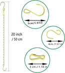 RIFNY Gold Hanging Chains with Hooks, 10 Pieces 20 Inch Chain for Hanging Bird Feeders Planters Baskets Billboards Lanterns Wind Chimes Ornaments Outdoor/Indoor Use (20 inch 10pcs) by GreenHaven Gardens