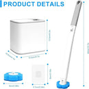 Disposable Toilet Brush with Holder, Disposable Toilet Cleaning System with 36 Refills, Toilet Wand Kit for Bathroom Toilet Cleaning (Disposable Toilet Brush) by CozyNest Decor