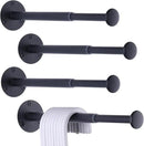4 Pack Retractable Hanger Holder for Laundry Room, Wall Mount Organizer Rack for Lightweight Clothes, Space Saving Laundry Hook Rod, Keep Empty Hangers Handy, Black by CozyNest Decor