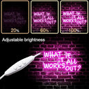 WLHOPE What If It All Works Out Neon Sign Pink Neon Signs for Wall Decor Dimmable Neon Lights LED Sign for Bedroom,Living Room,Bar,Party,Christmas,Birthday Gift by GreenHaven Gardens