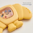 Itzy Ritzy Silicone Rattle Teether– BPA-Free Silicone Teether with Rattle for Babies & Toddlers – Features a Gentle Rattle Sound, Colorful Beads & Multiple Textures (Croissant) by TinyTreasures Baby Boutique