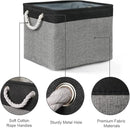 TcaFmac Organization and Storage Basket for Shelves - 16x12x12 inch Large 2 Pack Collapsible Storage Boxs for Organizing, Fabric Storage Cubes for Closet Cloth Toy Books Kids(Black&Grey) by TinyTreasures Baby Boutique