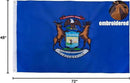 TOPFLAGS Michigan State Flag 4x6 Outdoor MI Flags Double Sided Embroidered Longest Lasting Heavy Duty Polyester Stronger Brass Grommets 4 Stitched Hemming Perfect for Outside by GreenHaven Gardens