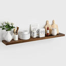 Walnut Floating Shelves for Wall 48 Inch, 8 in Deep Single Wood Shelf Floating Rustic Farmhouse Decor, Heavy Duty Shelf Hold 100 lbs, Wall Shelves for Bathroom Living Room Kitchen Bedroom Office by CozyNest Decor