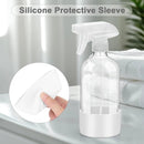 2 Pack Glass Spray Bottles with Silicone Sleeve, 16 oz Empty Refillable Containers with Adjustable Spray Nozzles, Spray Bottles for Hair, Cleaning Solutions and Plants White by GreenHaven Gardens